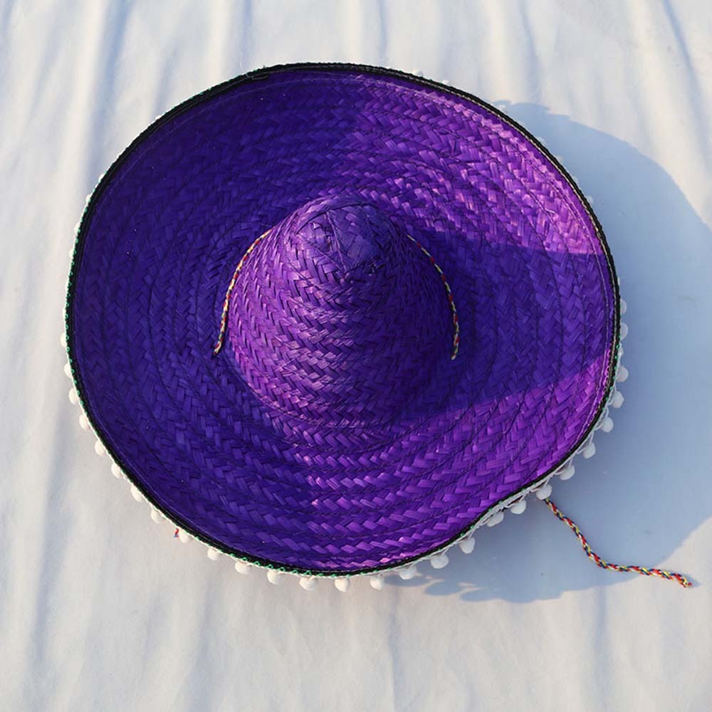 Bucket Hat Straw - Cappello da festa messicano a tesa
